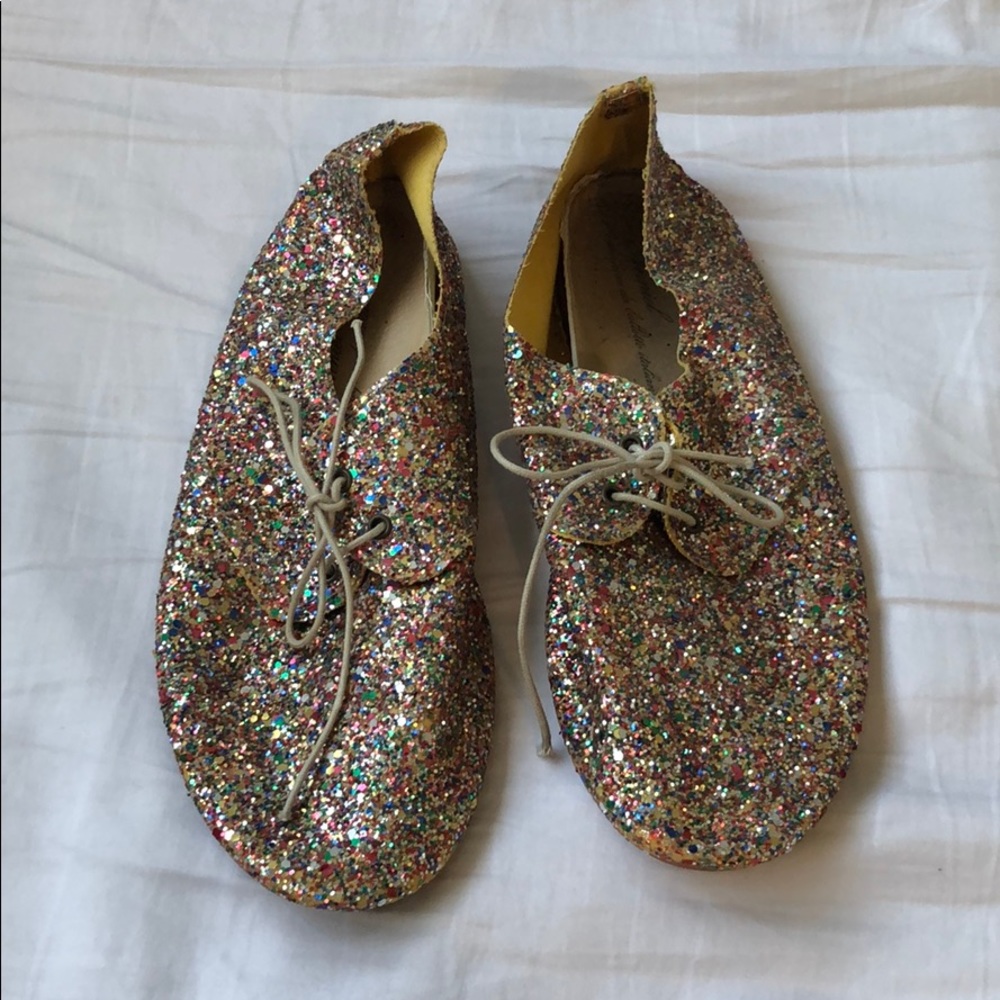 Anniel glitter derby shoes